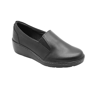 Foto 1 | Zapato Piso Confort Para Mujer Piel Color Negro Suavecito Negro