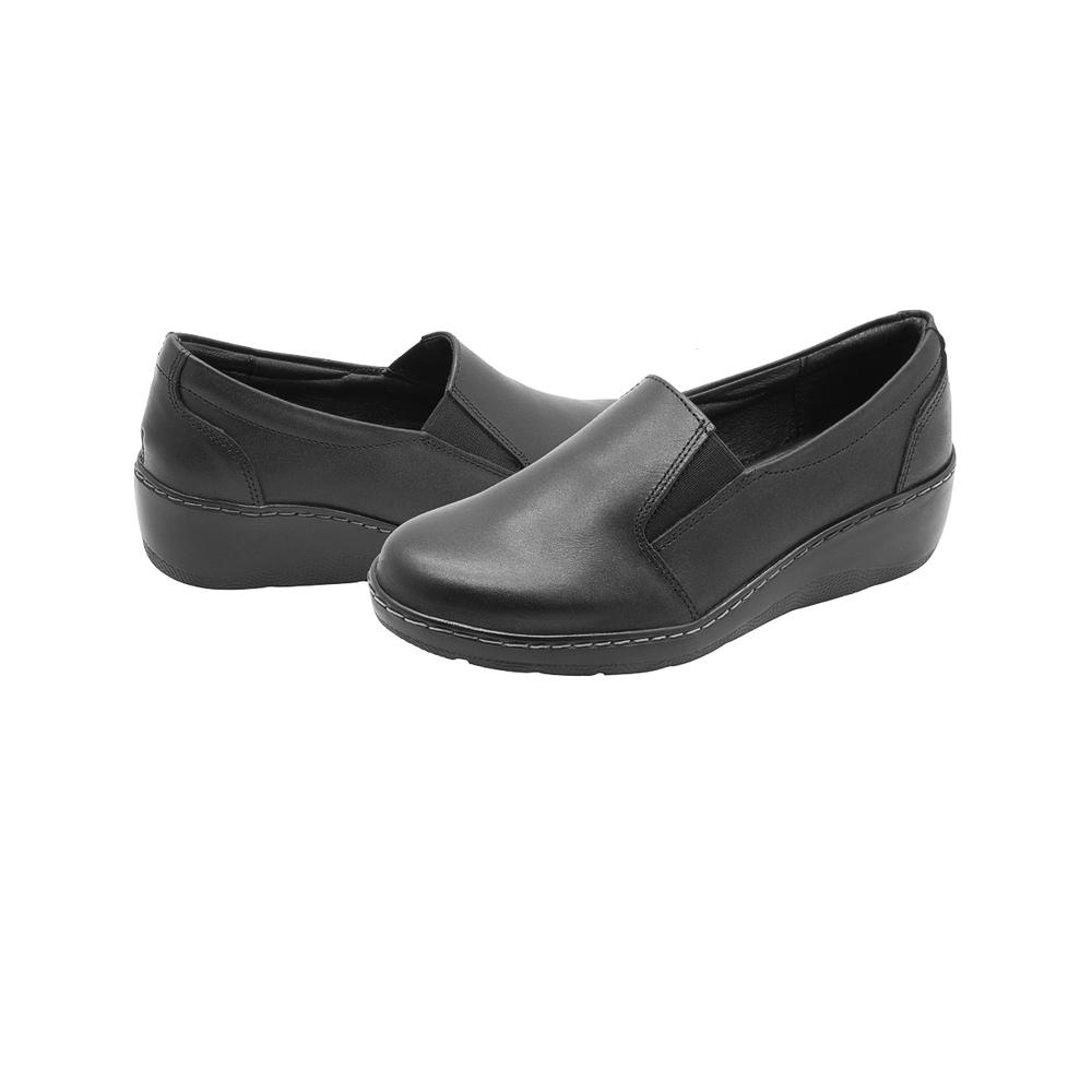 Foto 6 pulgar | Zapato Piso Confort Para Mujer Piel Color Negro Suavecito Negro