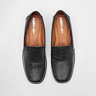 Foto 3 | Mora Confort Zapato De Horma Cómoda Para Mujer Negro Piel De Borrego