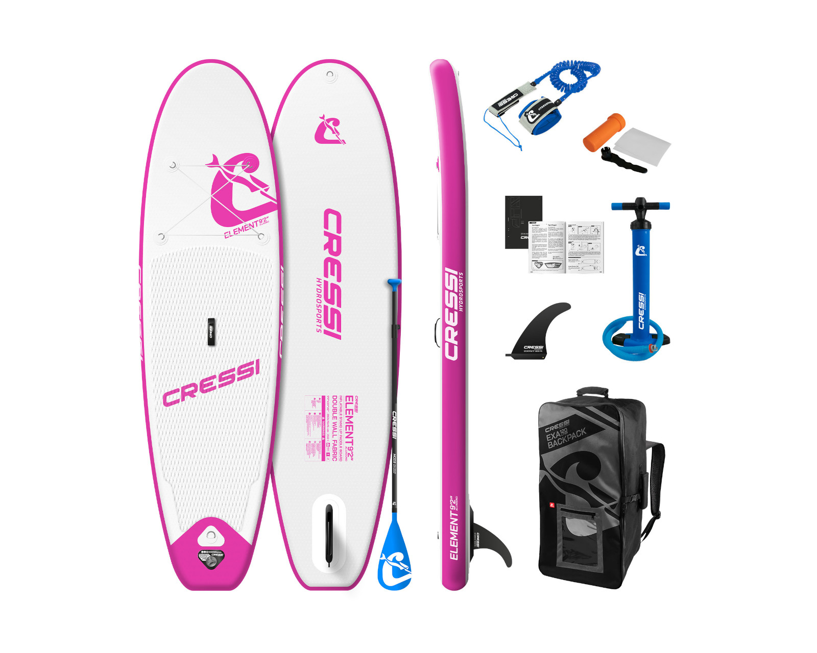 Foto 4 pulgar | Tabla Paddle Board Cressi Inflable Element All Round color Blanco/ Rosa