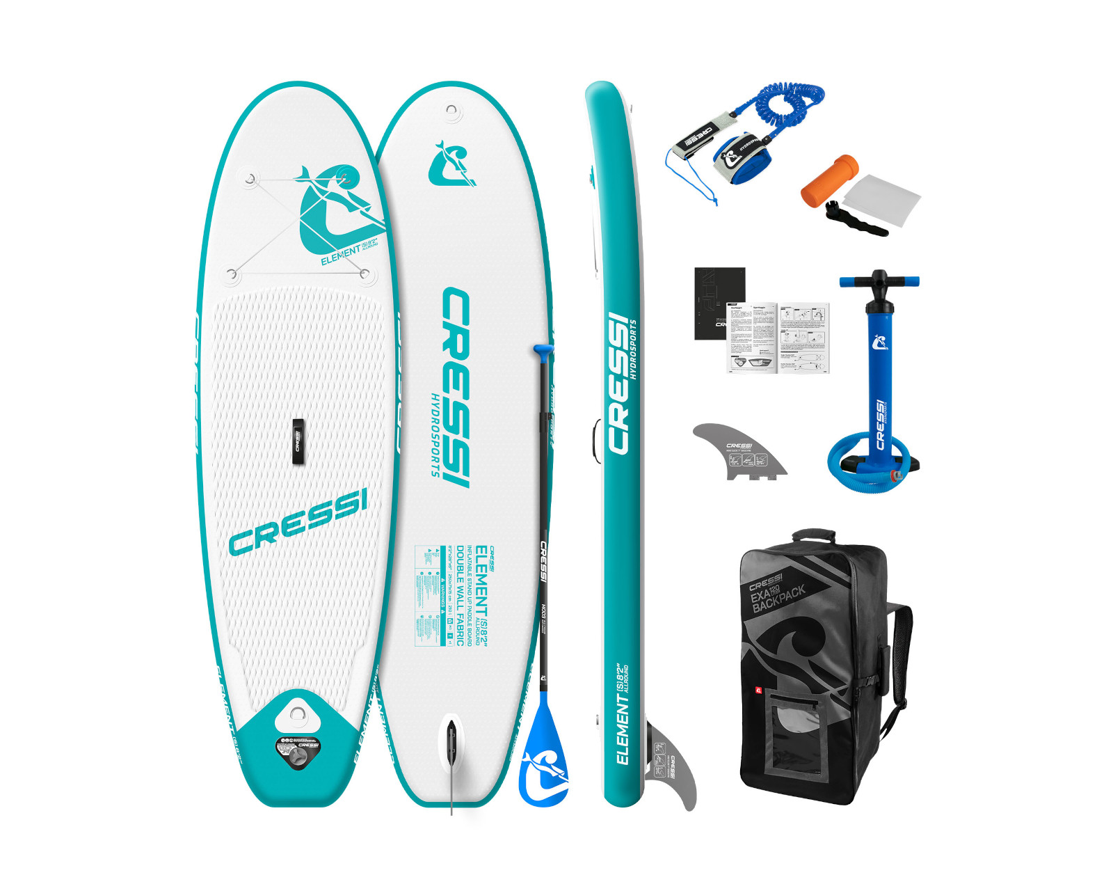 Foto 4 pulgar | Tabla Paddle Board Cressi Inflable Element Small All Round color Blanco/ Azul