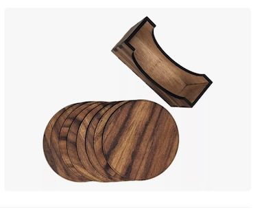 Foto 2 | Portavasos De Madera De Triplay De Parota 12 Piezas Xtellar