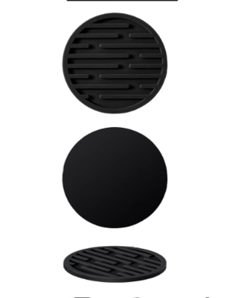 Foto 4 pulgar | Portavasos Antideslizantes 8 Unidades Color Negro + Termo Güish Gratis