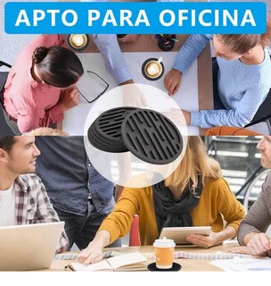 Foto 3 | 8 Xtellar Portavasos Para Mesa De Silicona Posavasos Negros Grandes