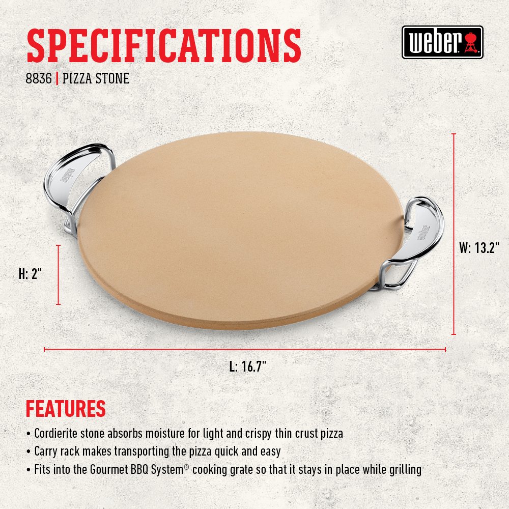 Foto 4 | Sistema de Barbacoa Gourmet Pizza Piedra Weber con Soporte de Transporte - Venta Internacional