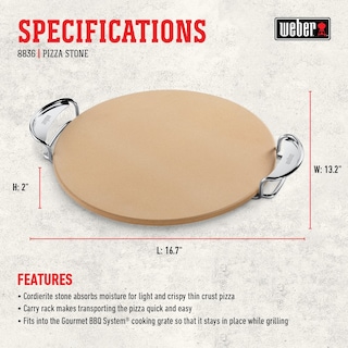 Foto 4 | Sistema de Barbacoa Gourmet Pizza Piedra Weber con Soporte de Transporte - Venta Internacional