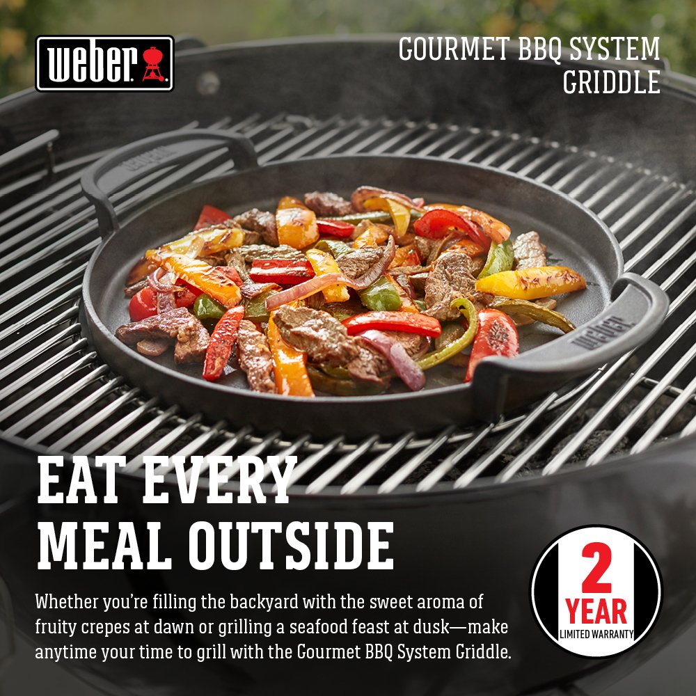Foto 3 pulgar | Sistema de Barbacoa Gourmet Griddle Weber Schwarz 22-1/2 Pulgadas - Venta Internacional