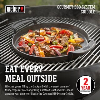 Foto 2 | Sistema de Barbacoa Gourmet Griddle Weber Schwarz 22-1/2 Pulgadas - Venta Internacional