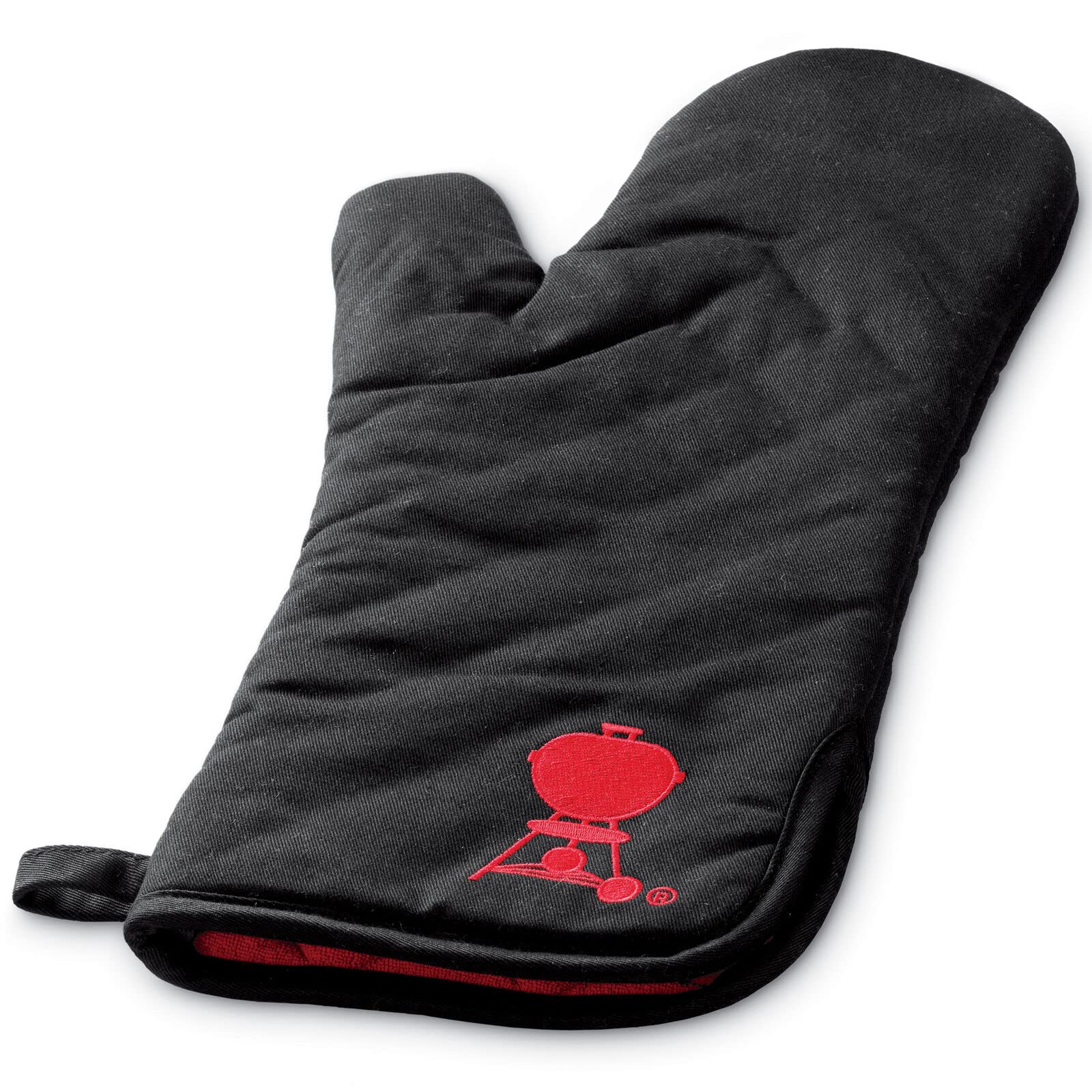 Guante para Barbacoa Weber Negro con Bordado Rojo - Venta Internacional