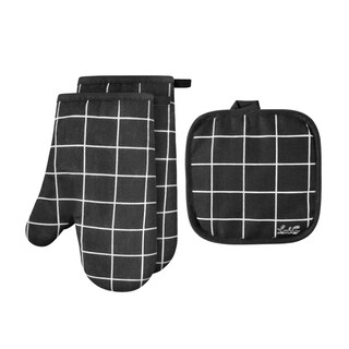 Foto 1 | Guantes Agarraderas Cocina Lab.g Negro De Cuadros