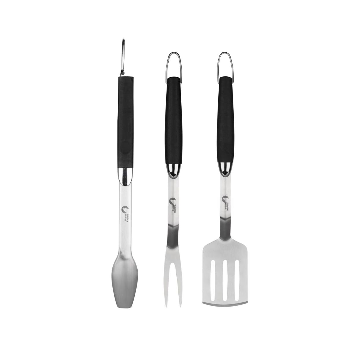 Set De Asado 3 Pzas Mango Soft Touch Marca Brassa Masters