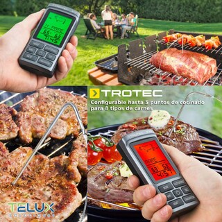 Foto 4 | Termómetro para 8 Tipos de Carne con Control Inalámbrico Cronometro y Niveles de Cocción Bt40 Trotec