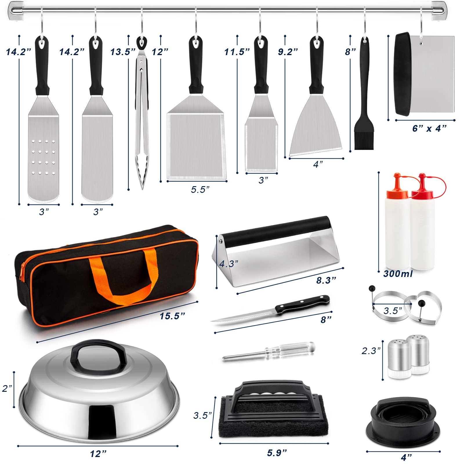 Foto 3 pulgar | Kit De Accesorios Para Plancha Hasteel De Acero Inoxidable, 20 Piezas - Venta Internacional.