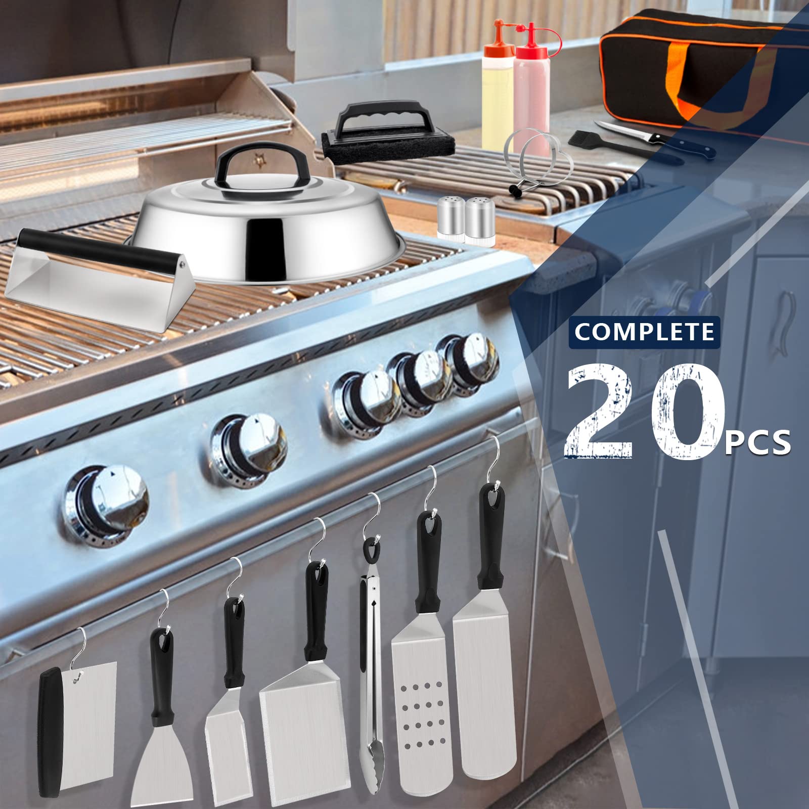 Foto 7 | Kit De Accesorios Para Plancha Hasteel De Acero Inoxidable, 20 Piezas - Venta Internacional.