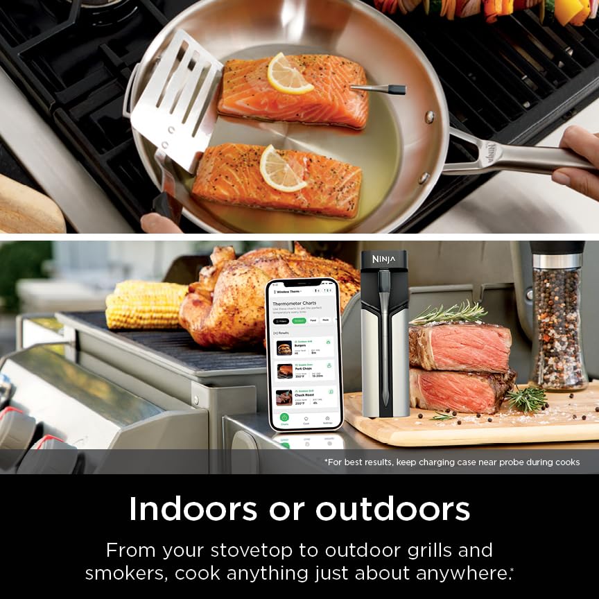 Foto 5 pulgar | Termómetro Inalámbrico Para Carne Ninja Prochef Wp100 Bluetooth - Venta Internacional.