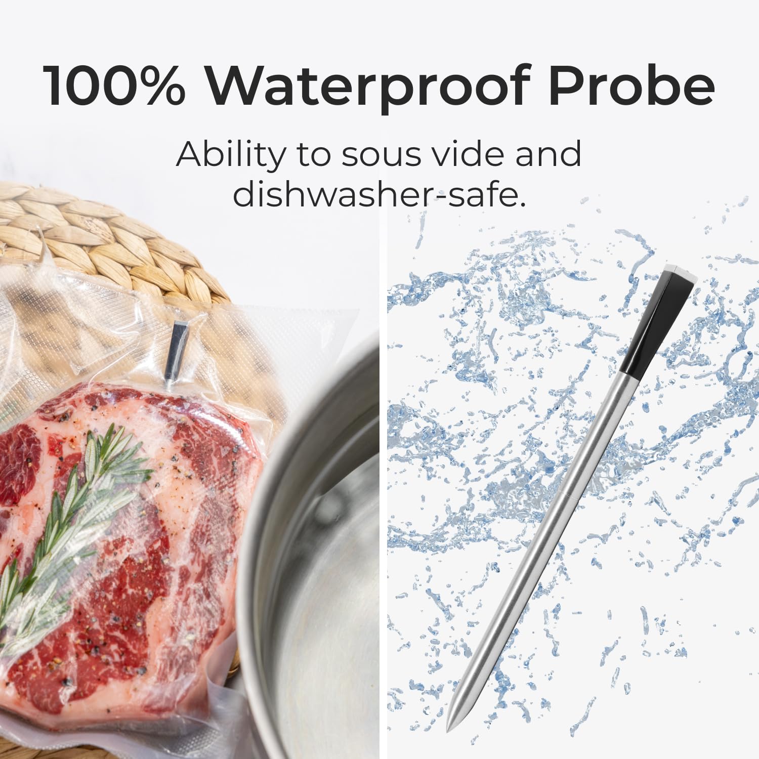 Foto 5 | Termómetro Bluetooth Para Carne Meater Se Con Cargador Negro - Venta Internacional.