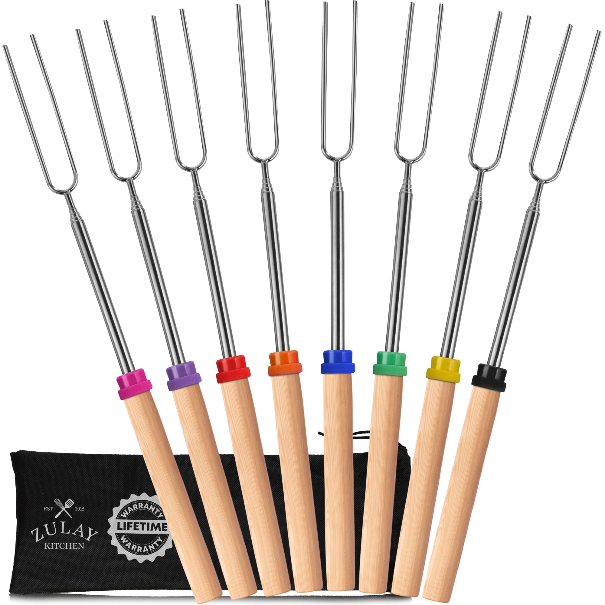 Palitos Para Asar Malvaviscos Zulay Kitchen 32 Cm, Paquete De 8 - Venta Internacional.