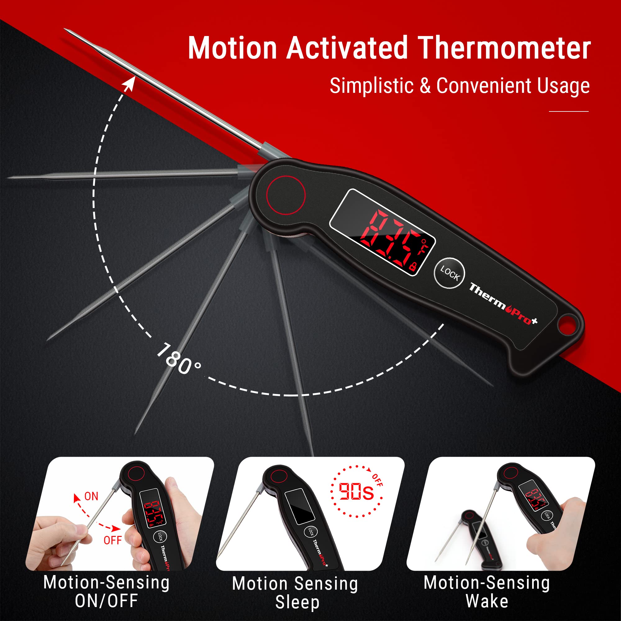 Foto 7 pulgar | Termómetro Digital Para Carne Thermopro Tp19 Resistente Al Agua - Venta Internacional.