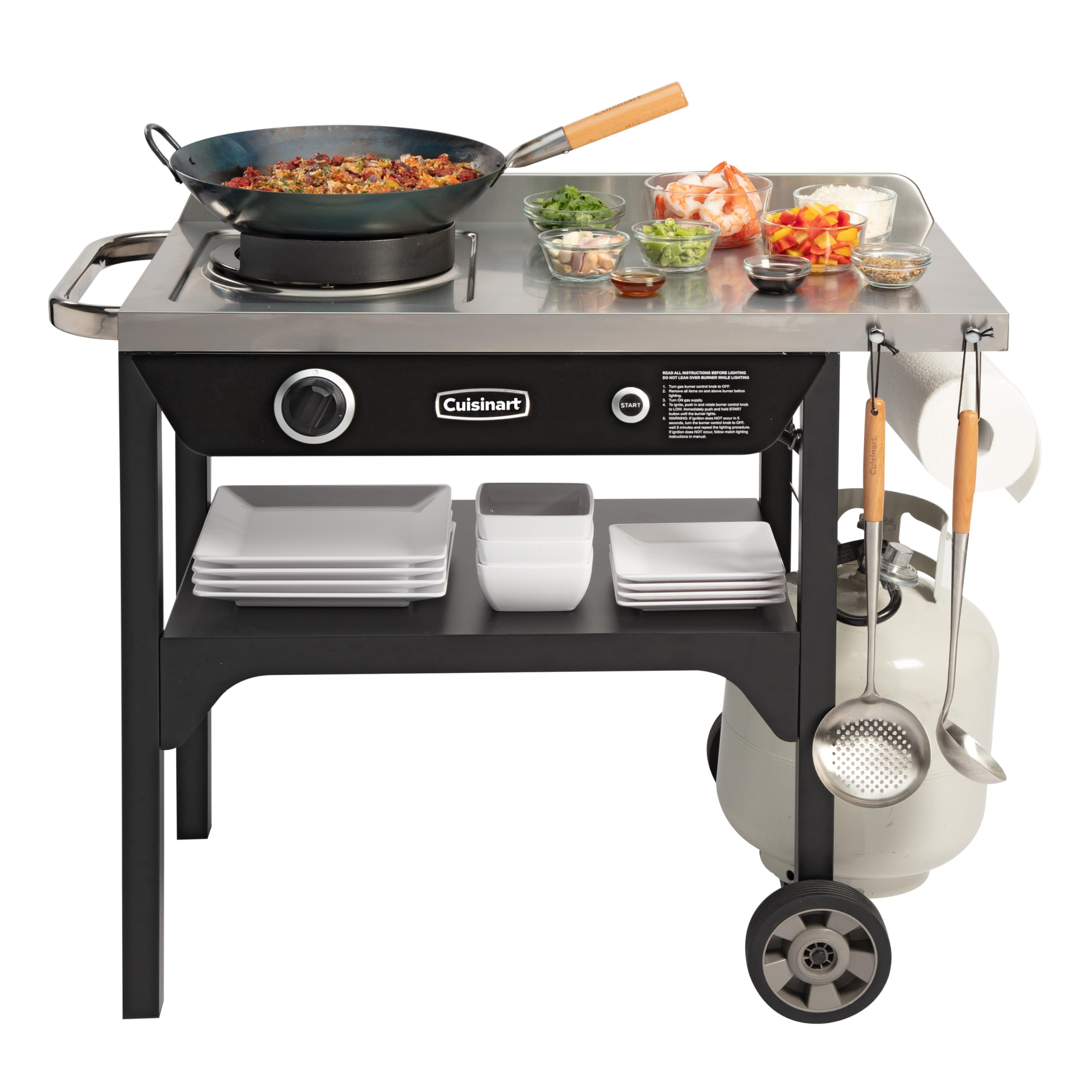 Foto 2 | Juego De Herramientas Para Wok Cuisinart, 3 Piezas, Acero Inoxidable - Venta Internacional.