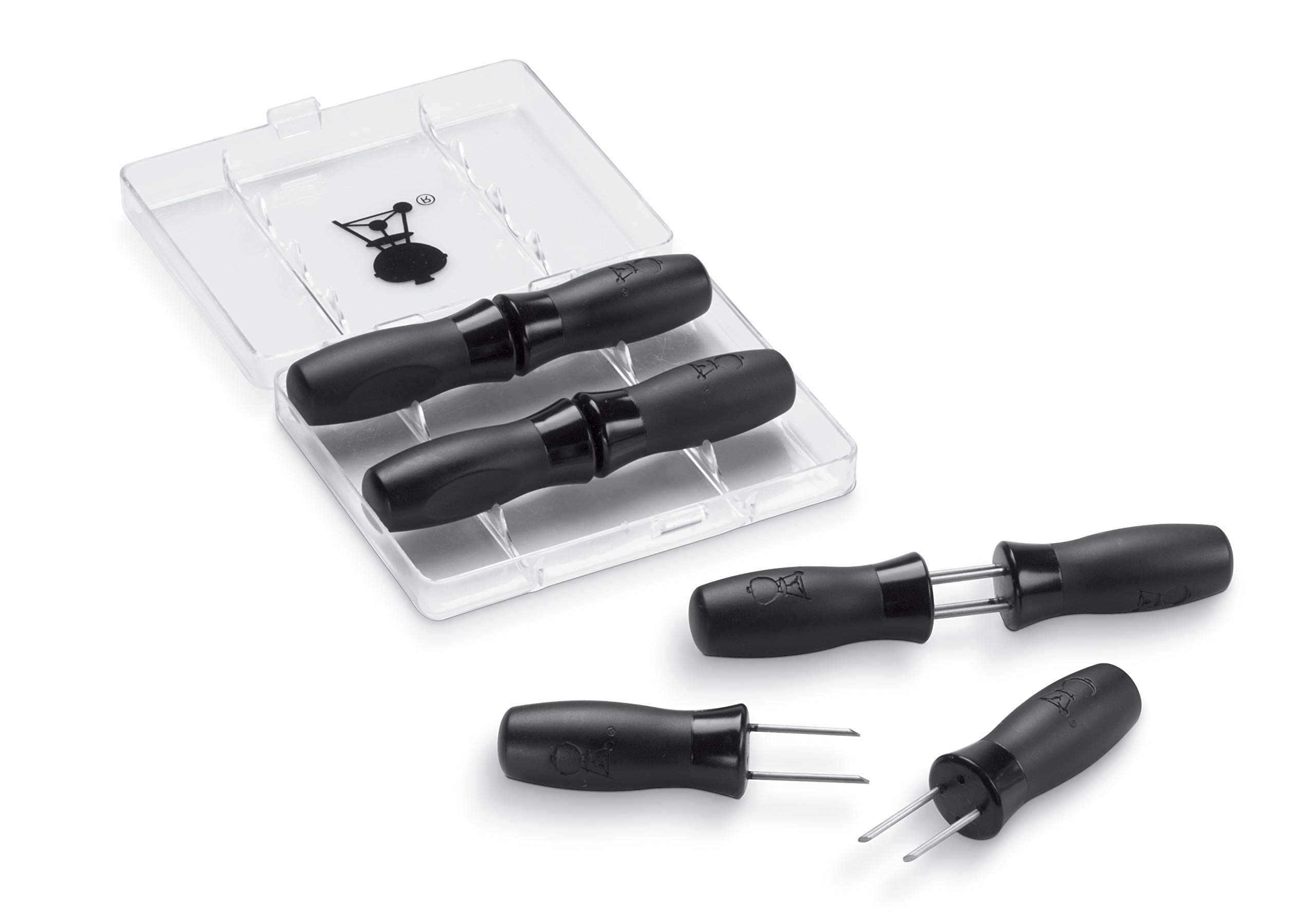 Foto 2 | Set De Palillos Para Maíz Weber Original, Negro, Con 8 Picos Y Funda - Venta Internacional.