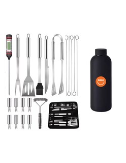 Foto 1 | Utensilios Para Asador Acero Inoxidable 21pzas + Termo De Agua Güish