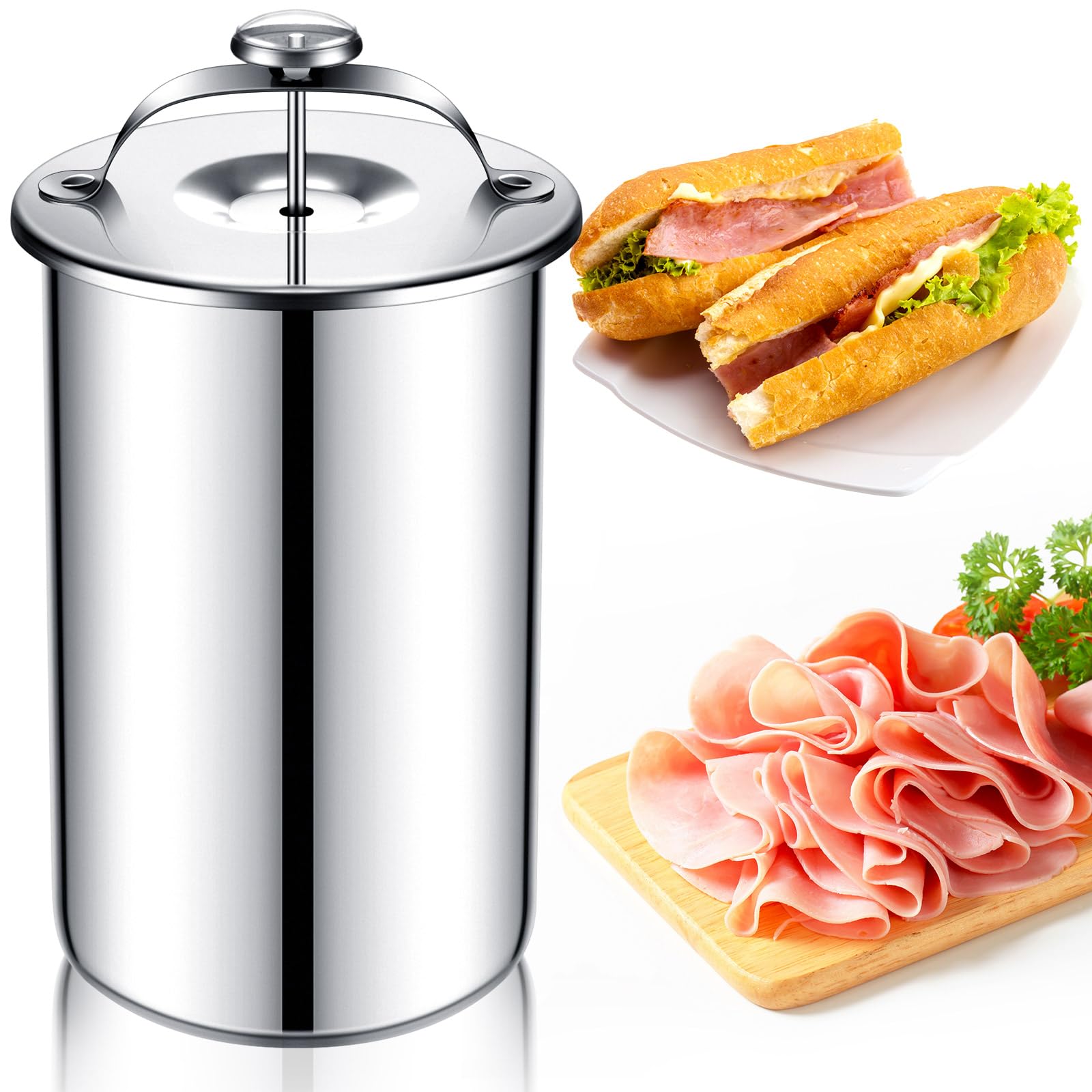Foto 2 pulgar | Máquina Para Prensar Carne Skylety De Acero Inoxidable Con Termómetro - Venta Internacional.