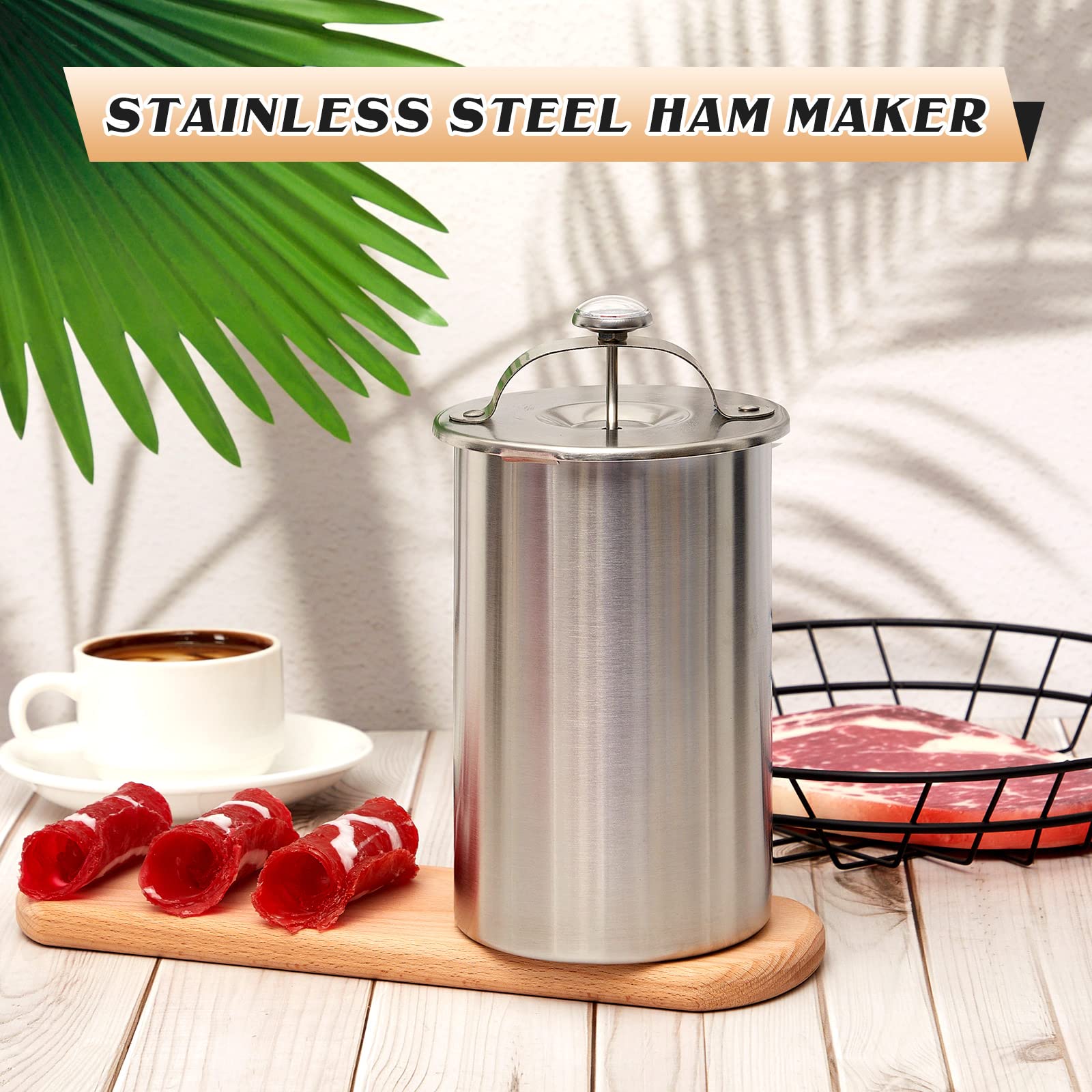 Foto 7 | Máquina Para Prensar Carne Skylety De Acero Inoxidable Con Termómetro - Venta Internacional.