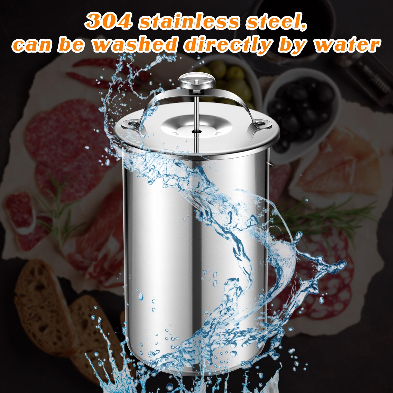 Foto 4 pulgar | Máquina De Prensado De Carne Skylety De Acero Inoxidable Con Termómetro X2 - Venta Internacional.