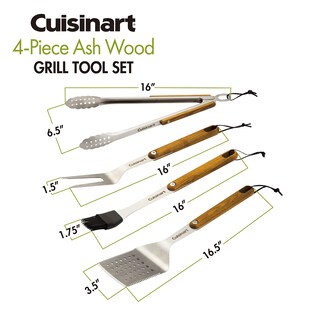 Foto 2 | Juego De Herramientas Para Asar Cuisinart Cgs-1100 Con Espátula, Pinzas, Tenedor Y Cepillo - Venta Internacional.