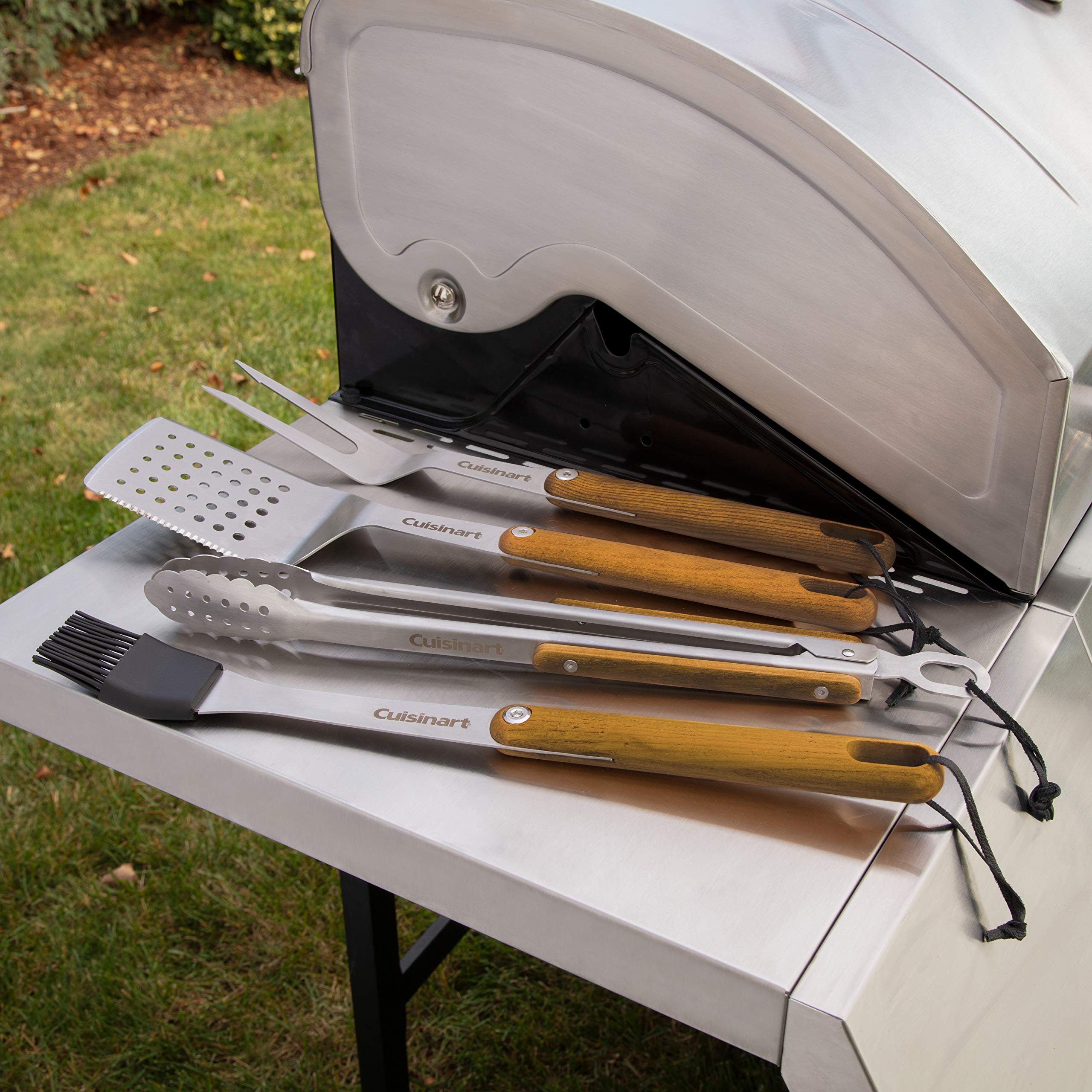 Foto 4 pulgar | Juego De Herramientas Para Asar Cuisinart Cgs-1100 Con Espátula, Pinzas, Tenedor Y Cepillo - Venta Internacional.