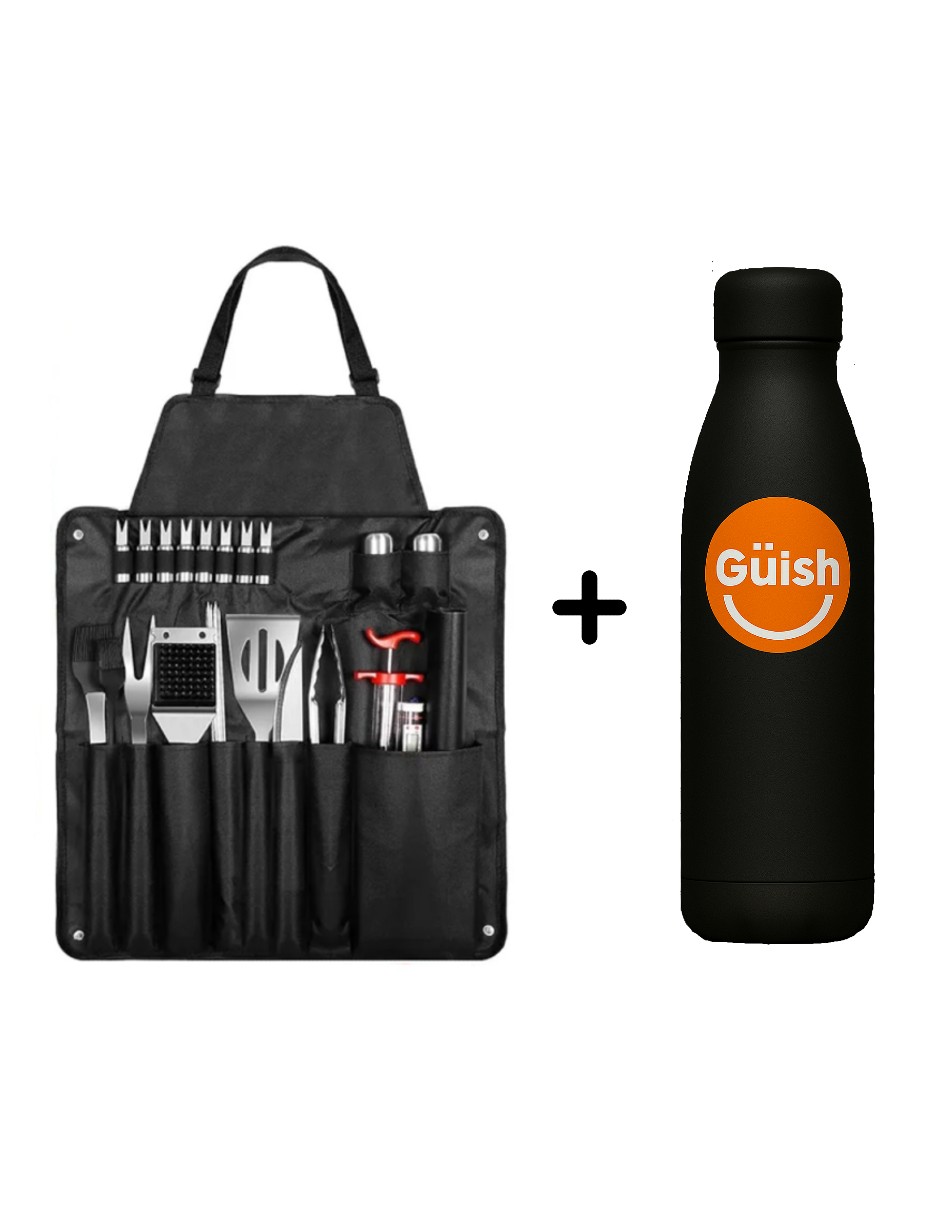 Foto 2 pulgar | Kit Accesorios Y Utensilios Para Bbq Carne Asada 30 Piezas+regalo Termo De Agua Güish