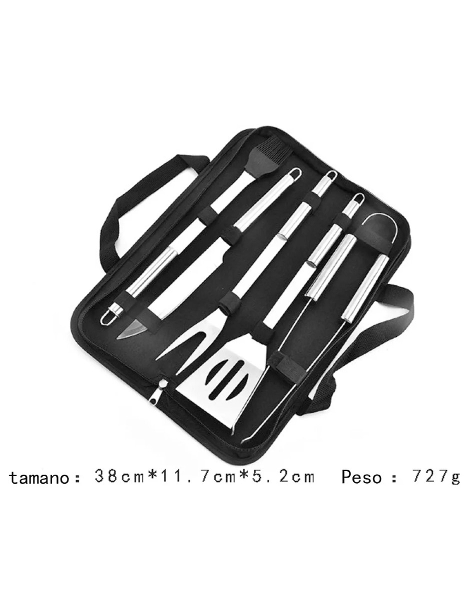 Foto 3 pulgar | Set Estuche Kit Accesorios Y Utensilios Para Bbq Carne Asada+regalo Termo De Agua Güish