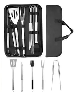 Foto 3 | Set Estuche Kit Accesorios Y Utensilios Para Bbq Carne Asada+regalo Termo De Agua Güish