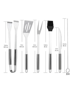 Foto 2 | Juego De 9 Herramientas De Barbacoa De Acero Inoxidable+regalo Termo De Agua Güish