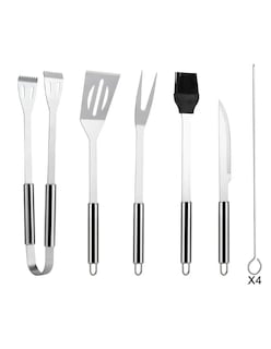Foto 3 | Juego De 9 Herramientas De Barbacoa De Acero Inoxidable+regalo Termo De Agua Güish