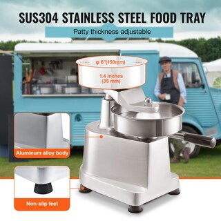 Foto 3 | Máquina Para Hacer Hamburguesas Vevor Commercial Para Hacer Hamburguesas De Ternera, 150 Mm - Venta Internacional.