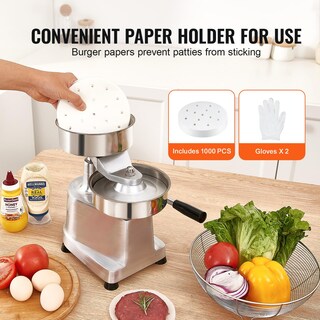 Foto 4 | Máquina Para Hacer Hamburguesas Vevor Commercial Para Hacer Hamburguesas De Ternera, 150 Mm - Venta Internacional.