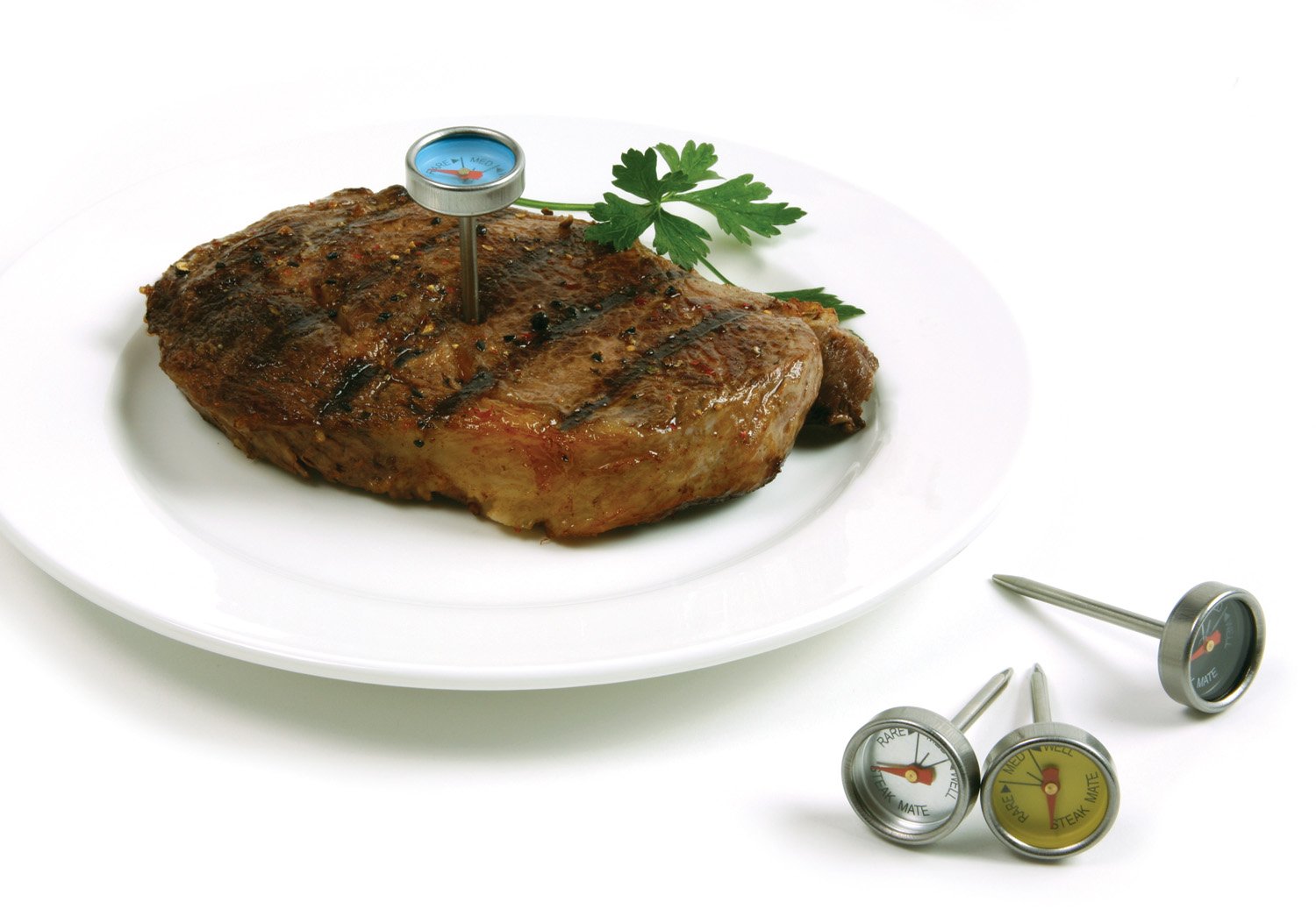 Foto 4 | Set De 4 Minitermómetros Norpro Para Bistec, Color Plateado - Venta Internacional.