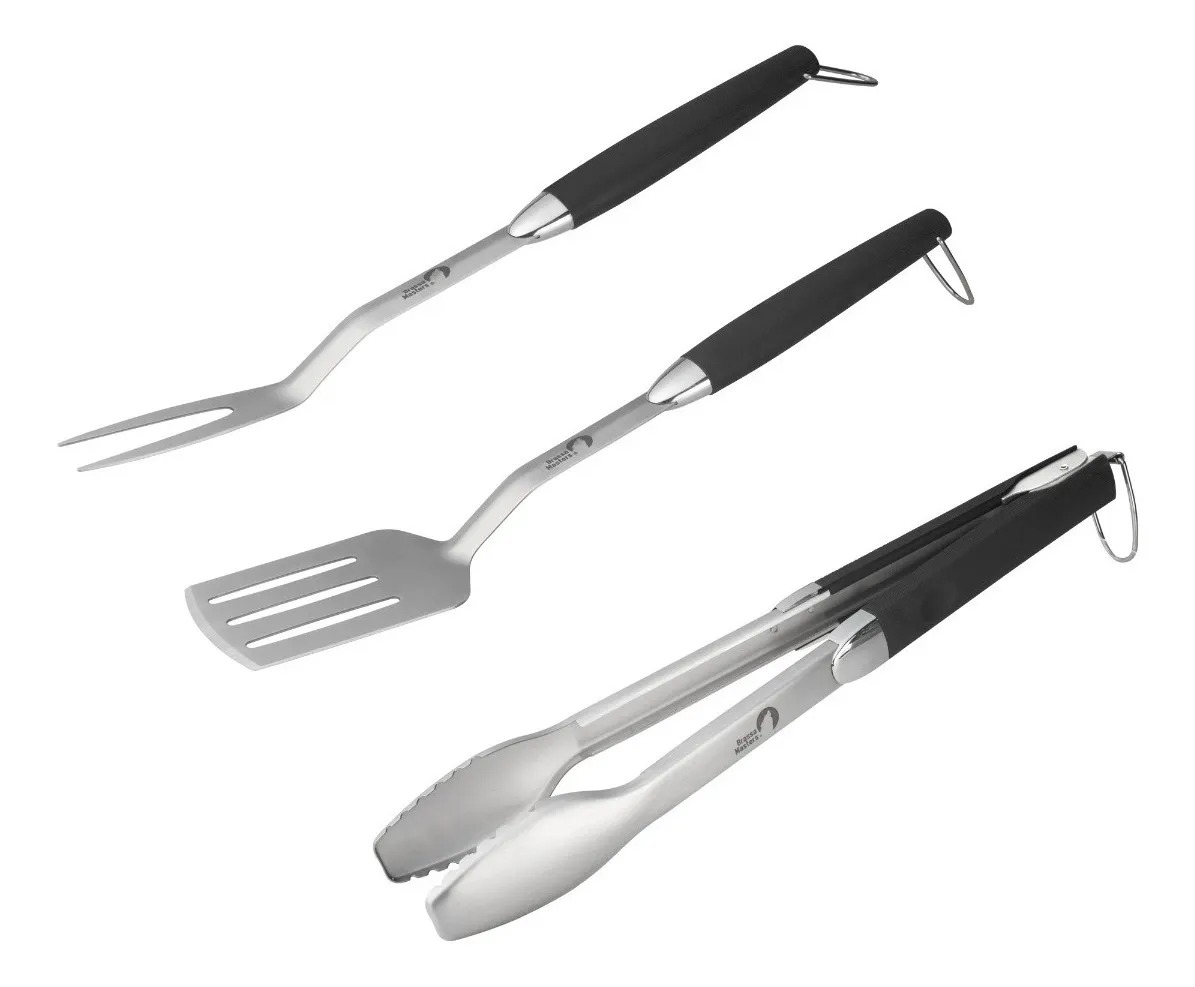 Foto 3 pulgar | Set De Asado 3 Pzas Mango Soft Touch Marca Brassa Masters