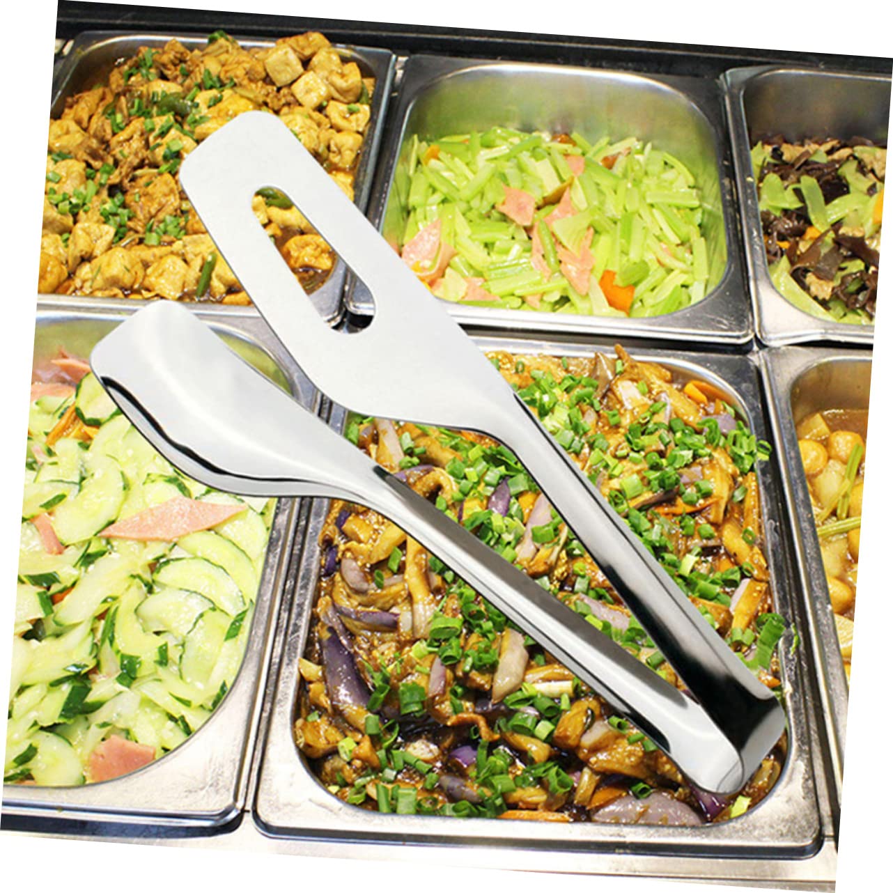 Foto 5 pulgar | Pinzas Para Alimentos Feltechelectr, Exquisita Artesanía Para Pulir, De Acero Inoxidable - Venta Internacional.