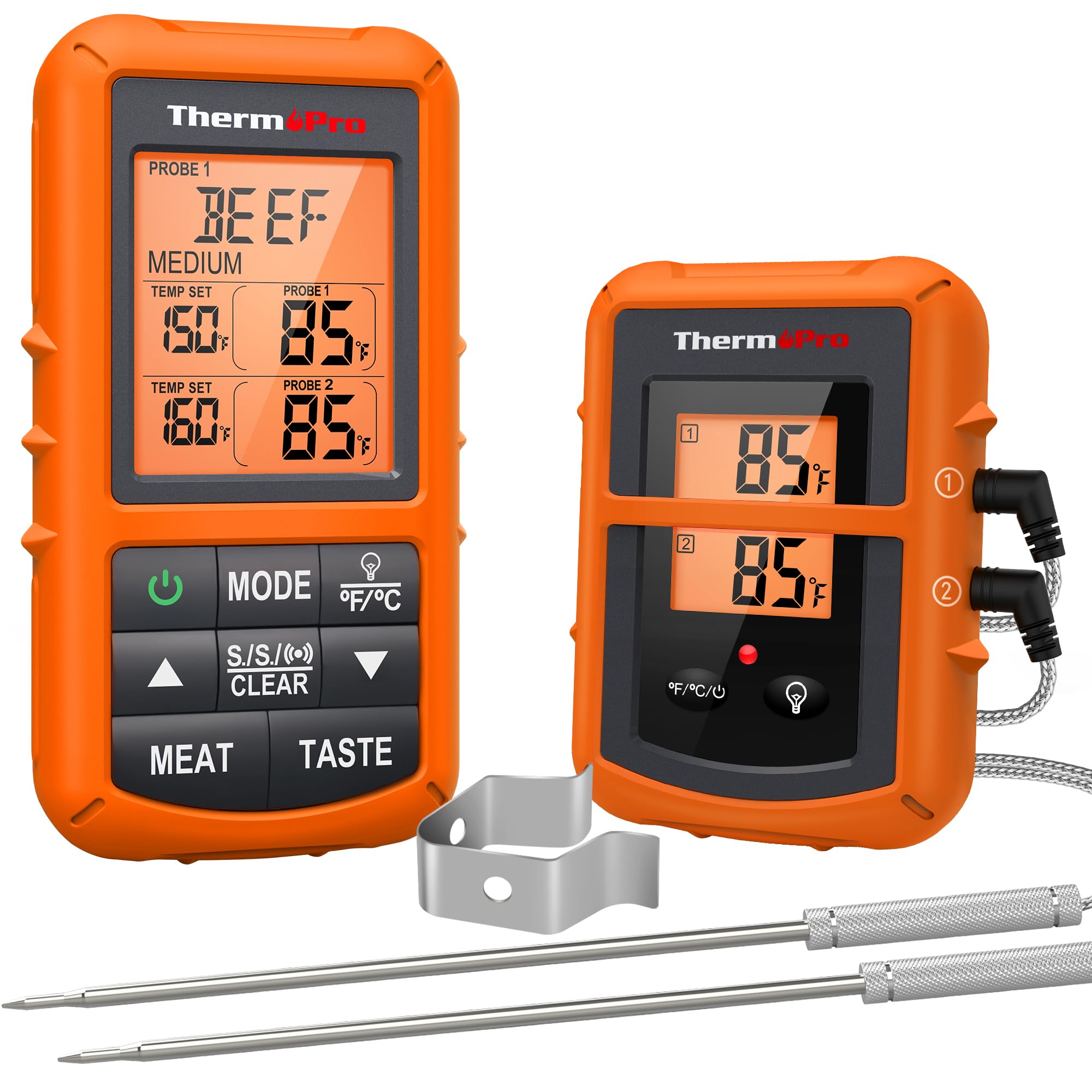 Termómetro Inalámbrico Para Carne Thermopro Tp20 Con 2 Sondas De 150 M - Venta Internacional.