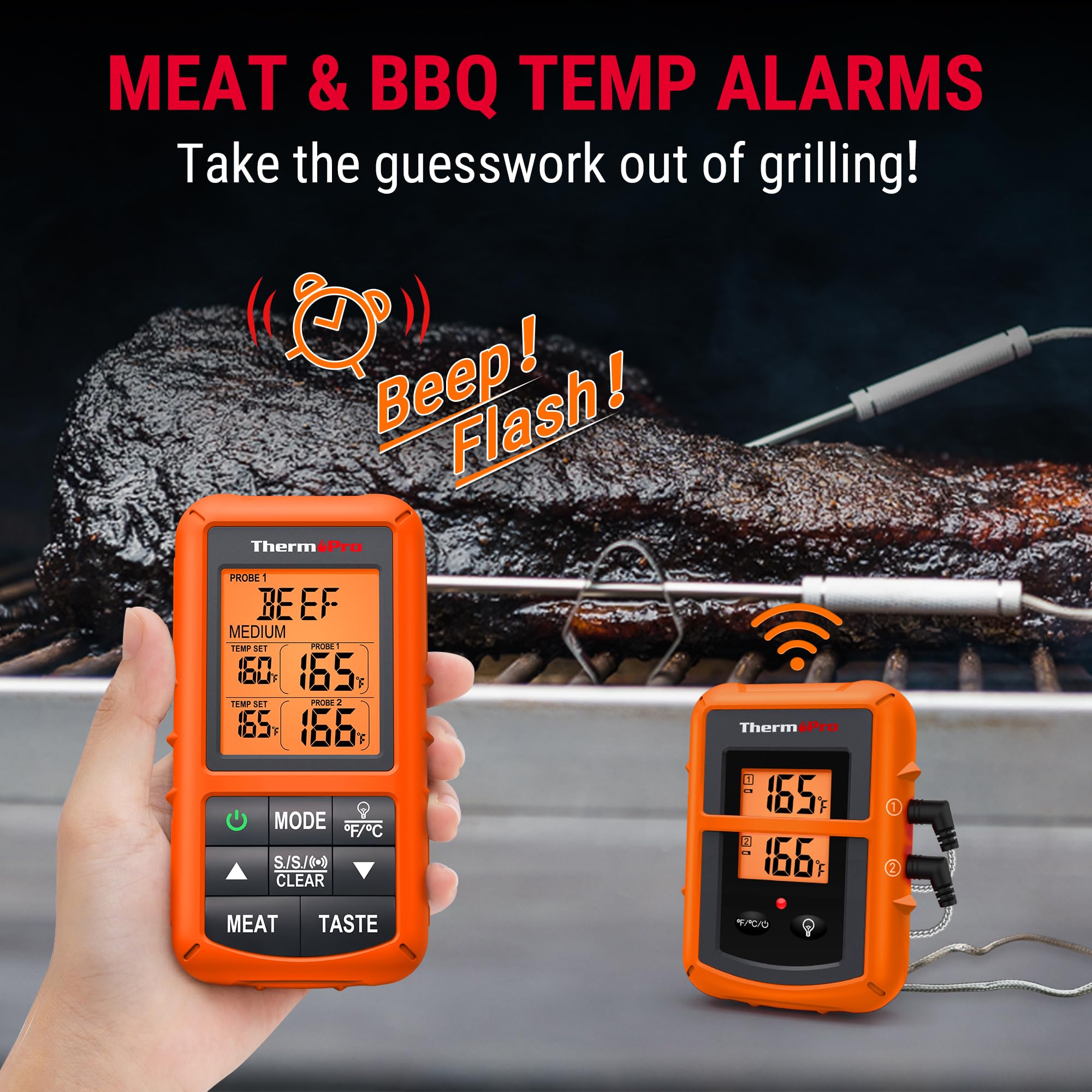 Foto 8 pulgar | Termómetro Inalámbrico Para Carne Thermopro Tp20 Con 2 Sondas De 150 M - Venta Internacional.