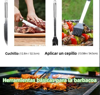 Foto 4 | Xtellar - Juego Exclusivo De Utensilios De Barbacoa En Acero Inoxidable