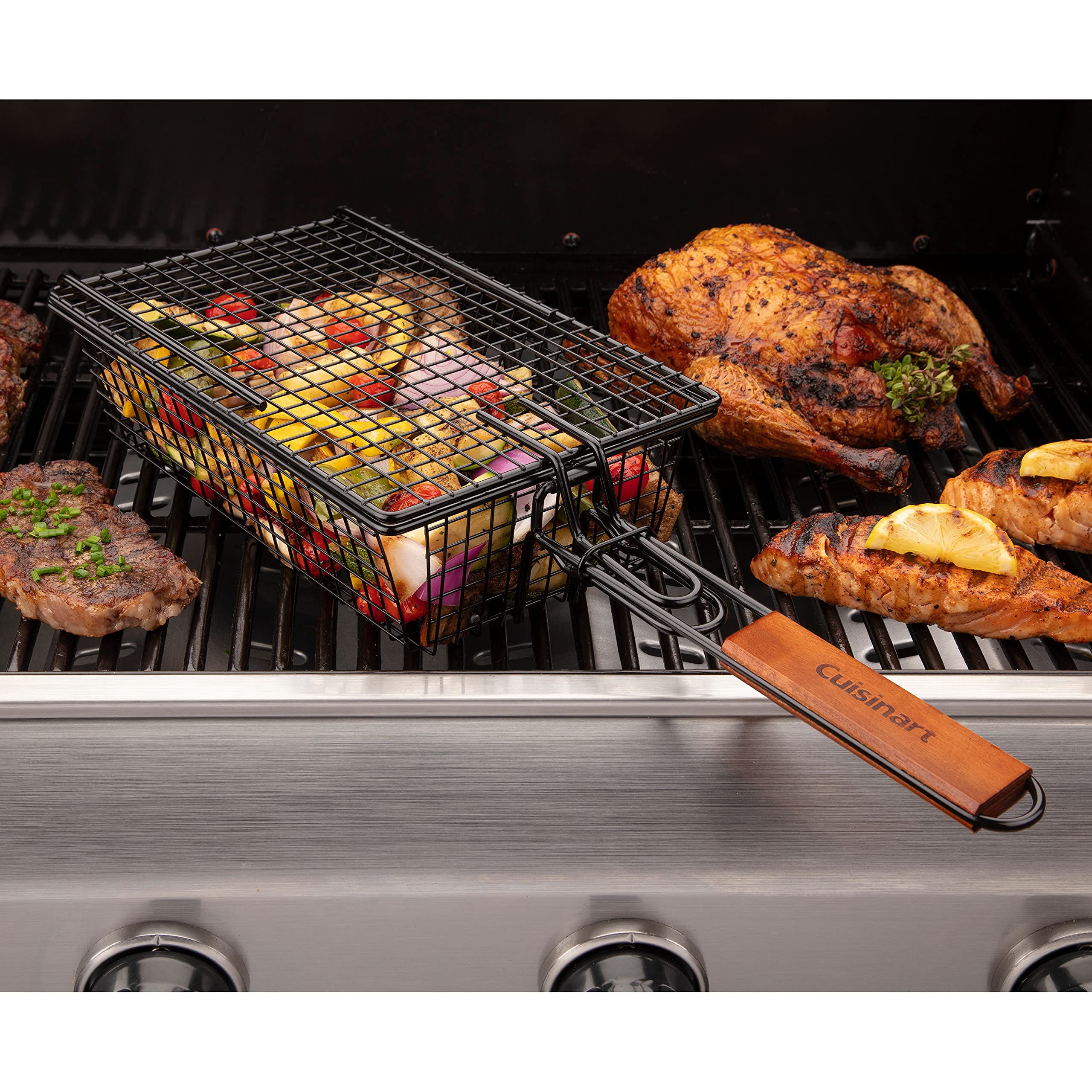 Foto 7 | Cesta Para Asar Cuisinart Cntb-555 Antiadherente Con Mango Alargado - Venta Internacional.