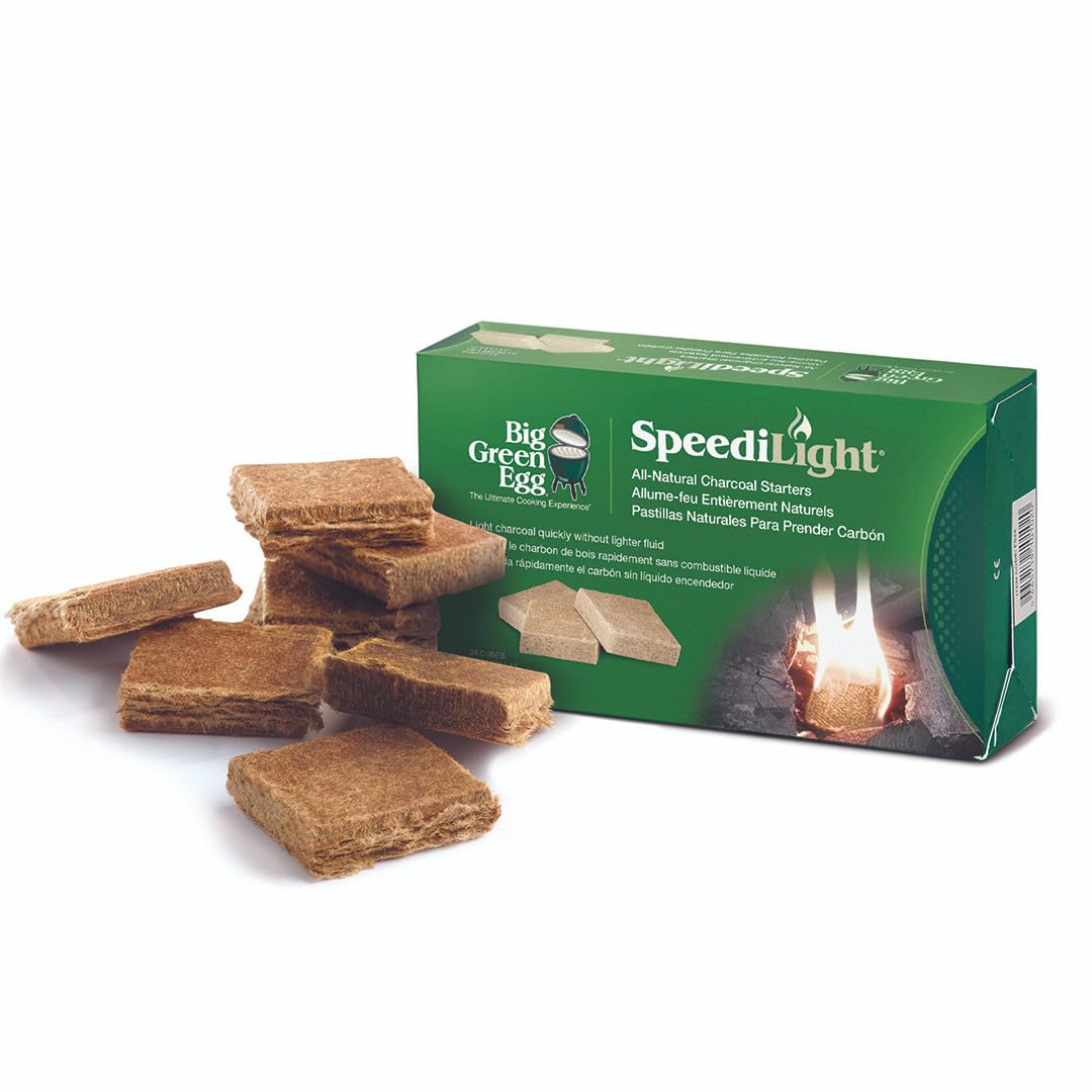 Charcoal Starters Big Green Egg Totalmente Natural 24 Cubos - Venta Internacional