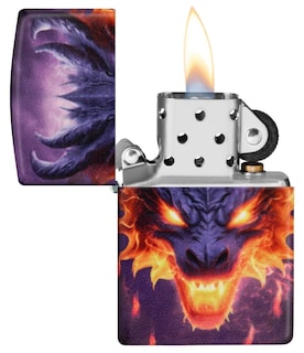 Foto 4 | Mechero De Bolsillo Zippo Glowing Dragon Design 540 Color Glow - Venta Internacional.