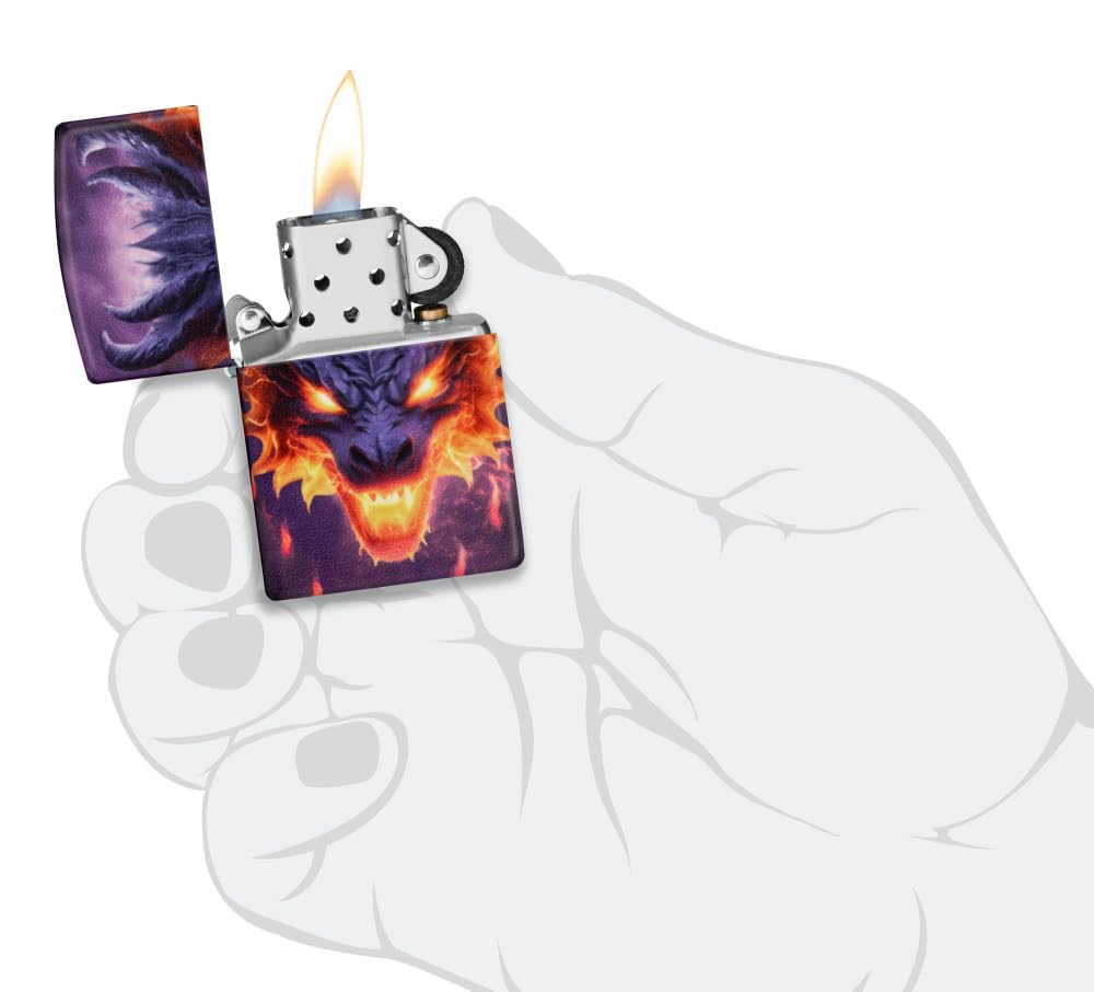 Foto 7 pulgar | Mechero De Bolsillo Zippo Glowing Dragon Design 540 Color Glow - Venta Internacional.