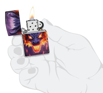Foto 6 | Mechero De Bolsillo Zippo Glowing Dragon Design 540 Color Glow - Venta Internacional.