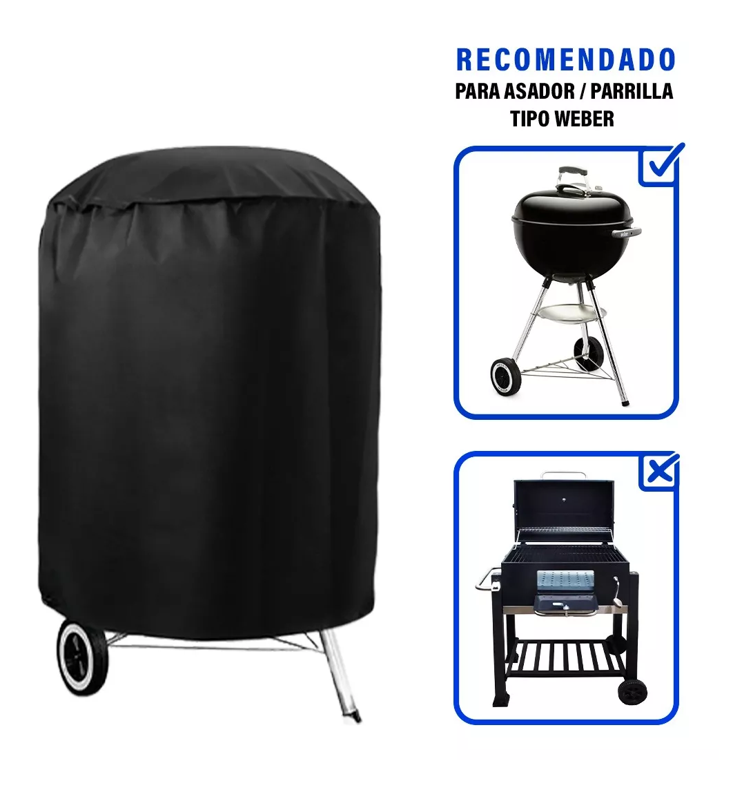 Foto 4 pulgar | Funda Para Asador Redondo Tipo Weber Kettle, Negro