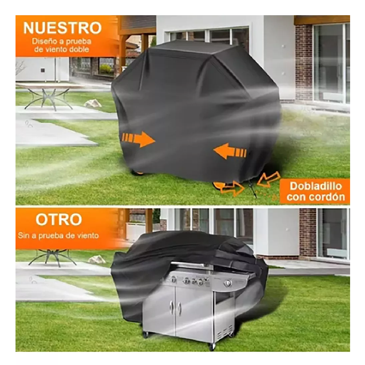 Foto 4 pulgar | Funda Protectora Para Parrilla Tamaño L Para Exteriores Negro